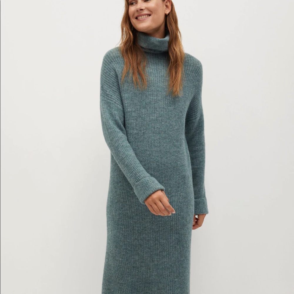Mango long sweater dress